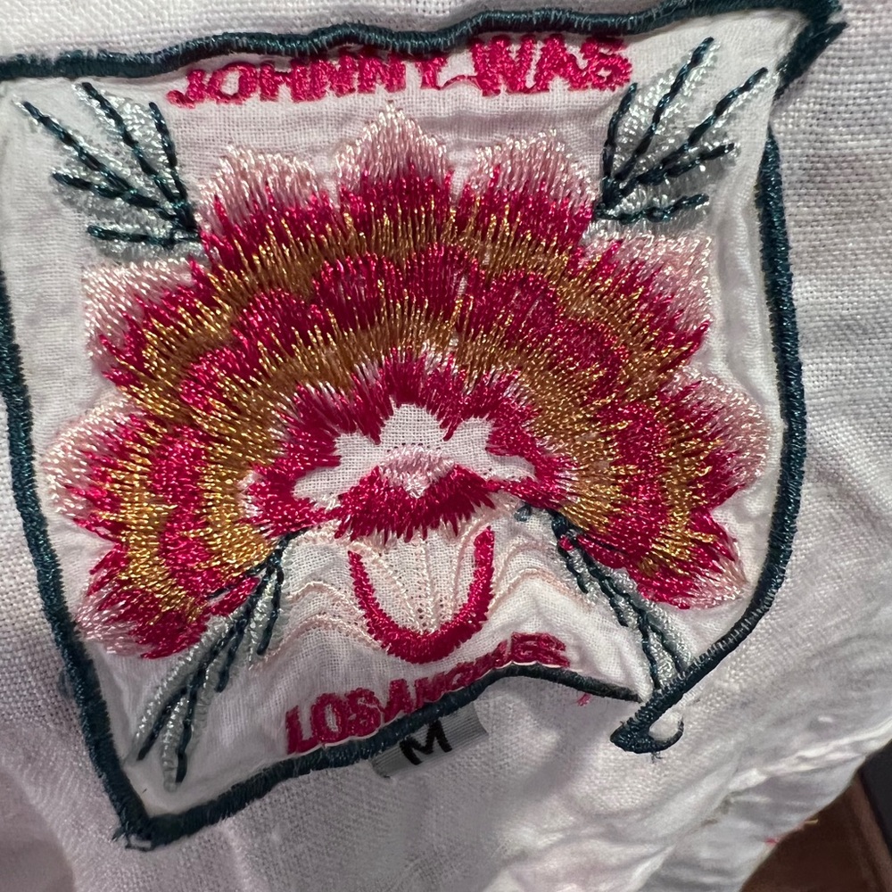 Johnny Was Velsia Embroidered Linen Bolero - Picture 8 of 9